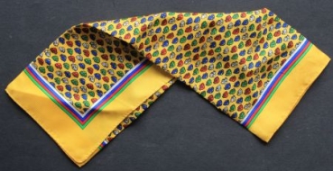 Volkswagen Beetle Pocket Square 1975 real silk with Beetlemotives (0859)